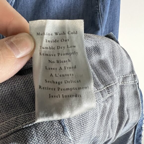 Frank & Eileen Collar Button-Up Shirt Vintage Stonewashed Indigo Size L Casual - Picture 9 of 12